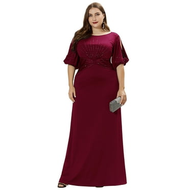 ZANZEA Womens Cotton Line Summer Party Evening Dress Round Neck Dress Plus Size